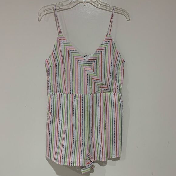 Jack BB Dakota Better in Color Striped Romper NWT - Picture 1 of 3